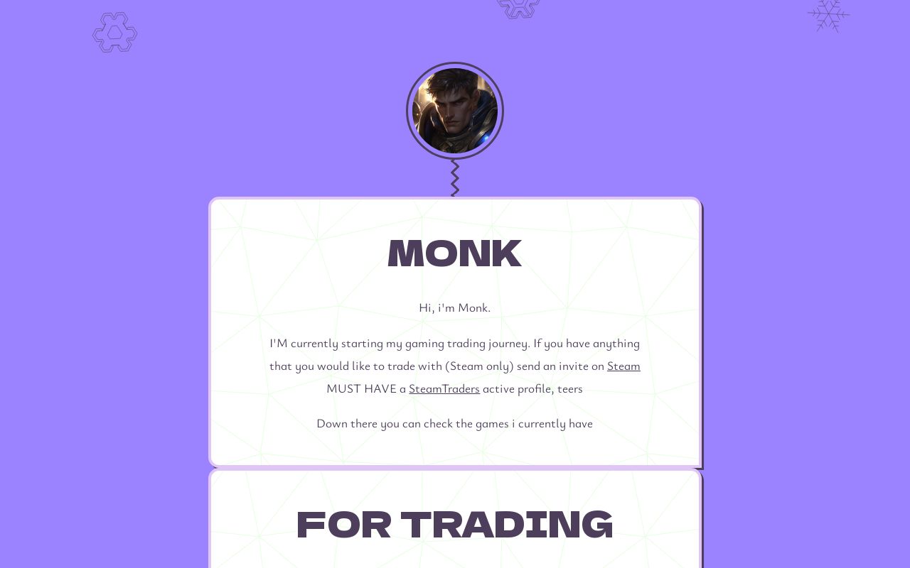 Carrd profile picture for @monkd